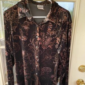 NYC Black and Brown Floral Top